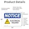 Signmission Electrical Hazard Sign, Vinyl Decal, 24in W x 18in L, 2PK OS-2PACK-NS-D-1824-L-11651 - alternate 2
